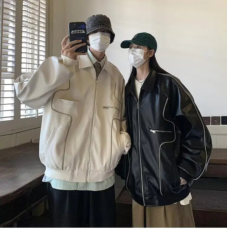 VOID OVERSIZED LEATHER JACKET