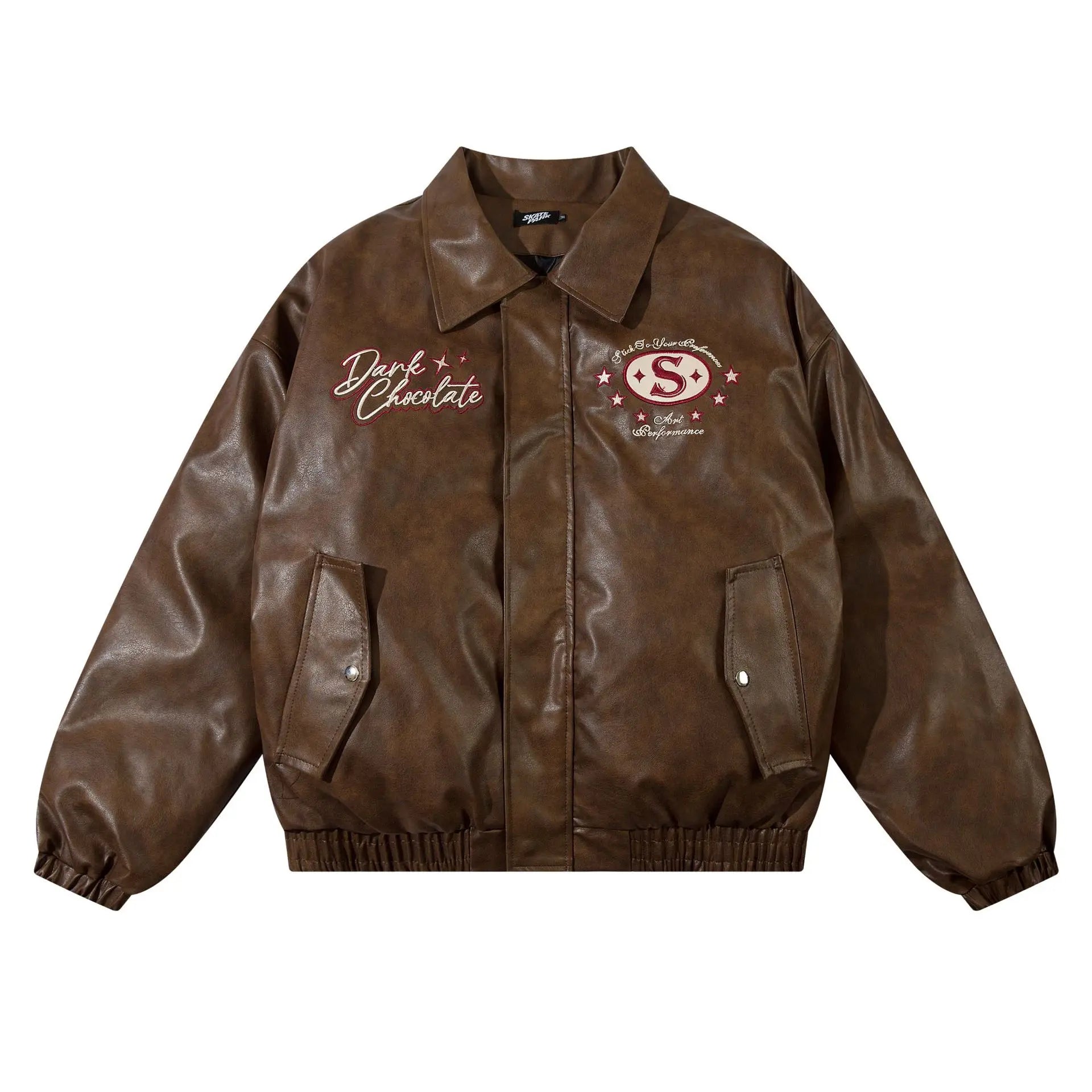 VOID Letter Embroidered Men's Baseball Jacket