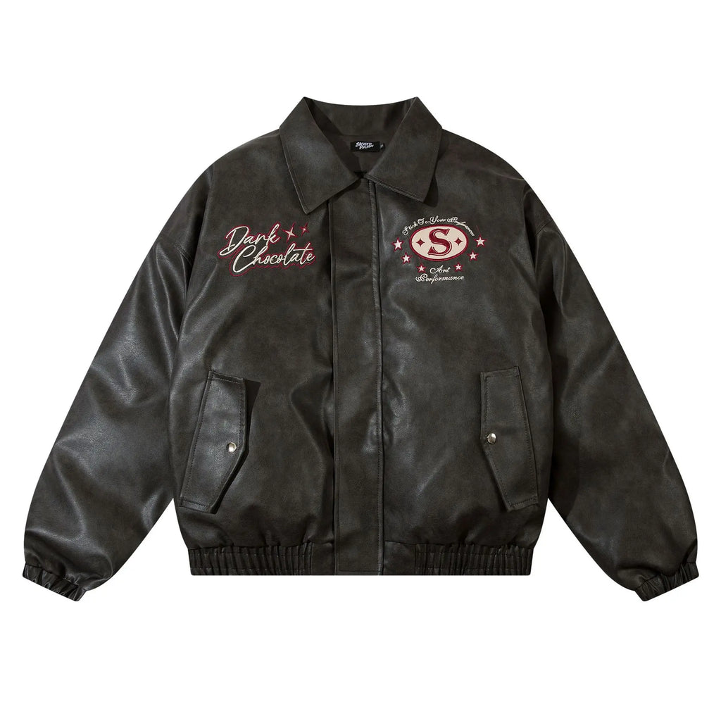 VOID Letter Embroidered Men's Baseball Jacket VOID™