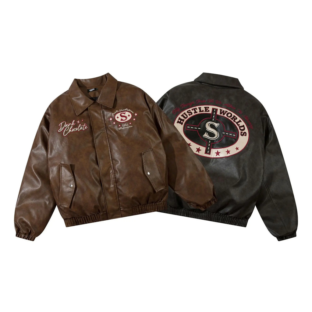 VOID Letter Embroidered Men's Baseball Jacket VOID™